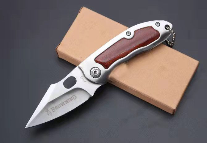 Stainless Steel Folding Knife Portable Self-defense Keychain Knife