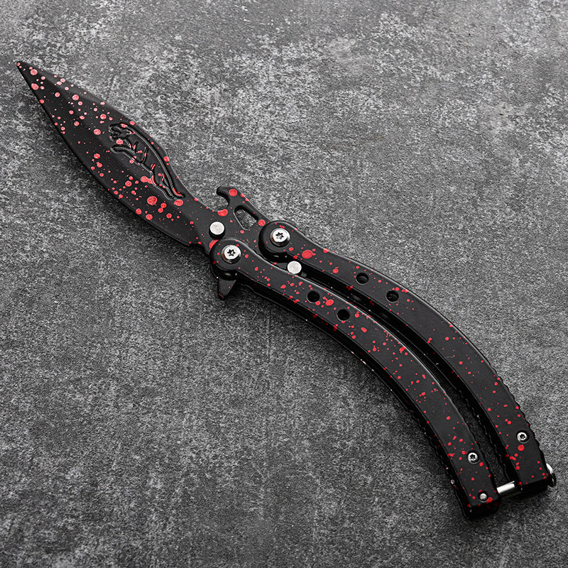 Practice Butterfly Knife Training Toy Swinging Knife All Steel