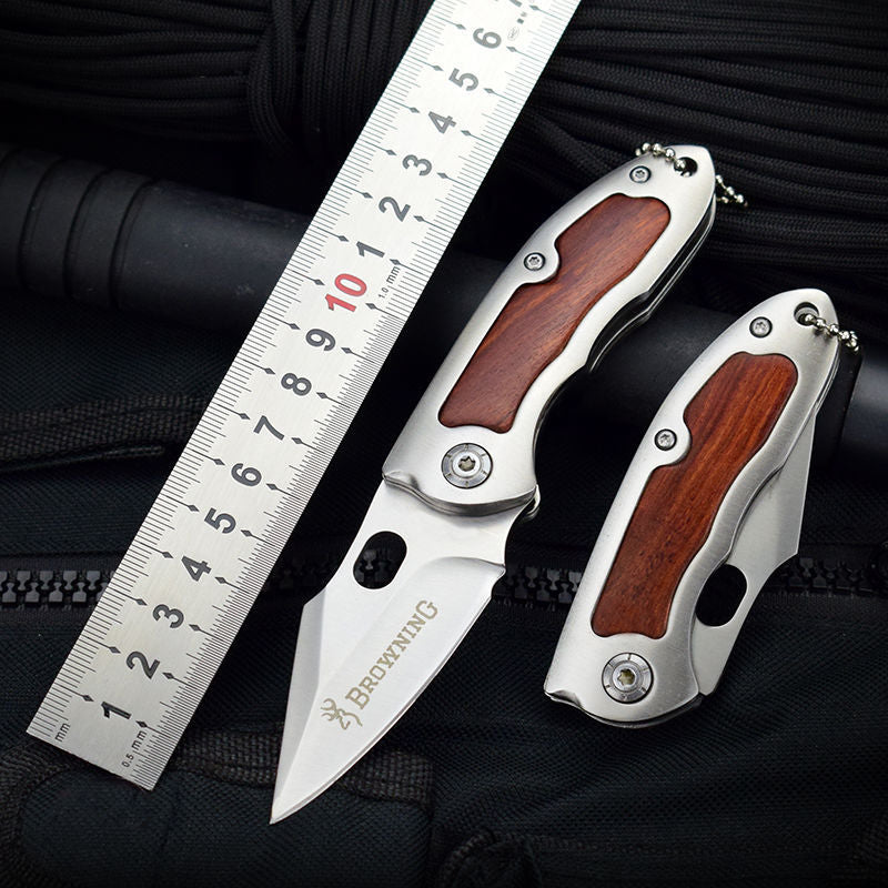 Stainless Steel Folding Knife Portable Self-defense Keychain Knife