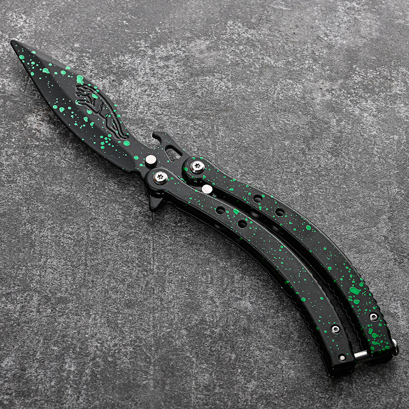 Practice Butterfly Knife Training Toy Swinging Knife All Steel