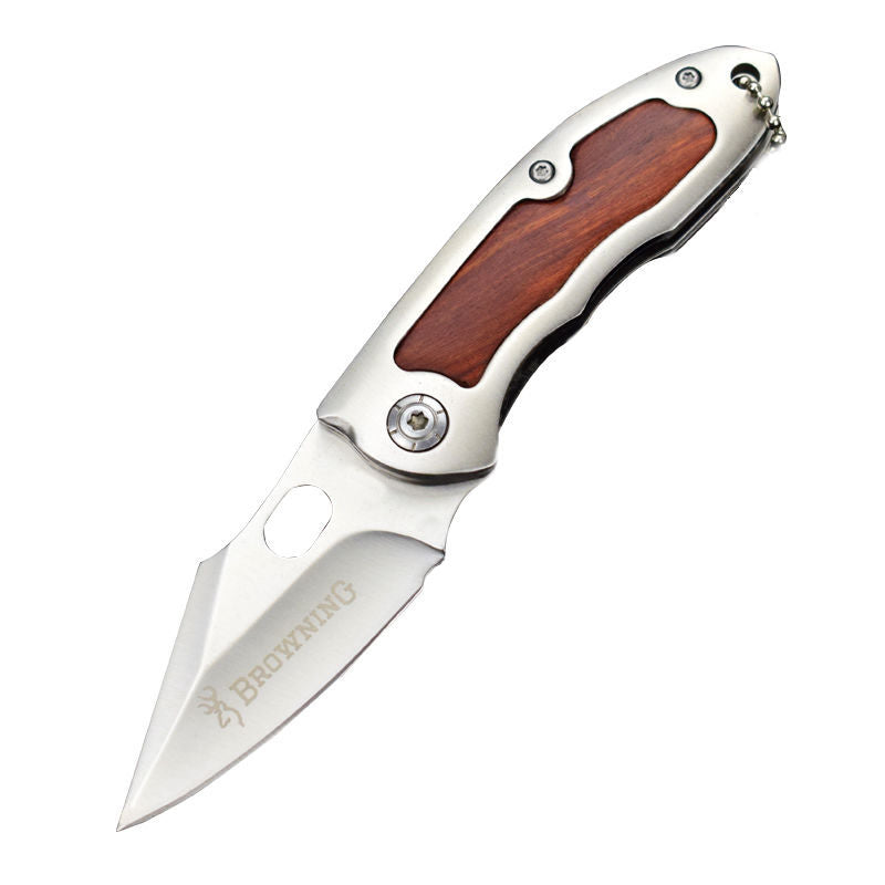 Stainless Steel Folding Knife Portable Self-defense Keychain Knife